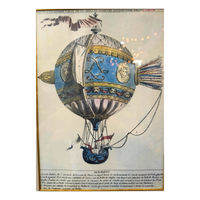 “La Minerve” — Vintage French Hot Air Balloon Print