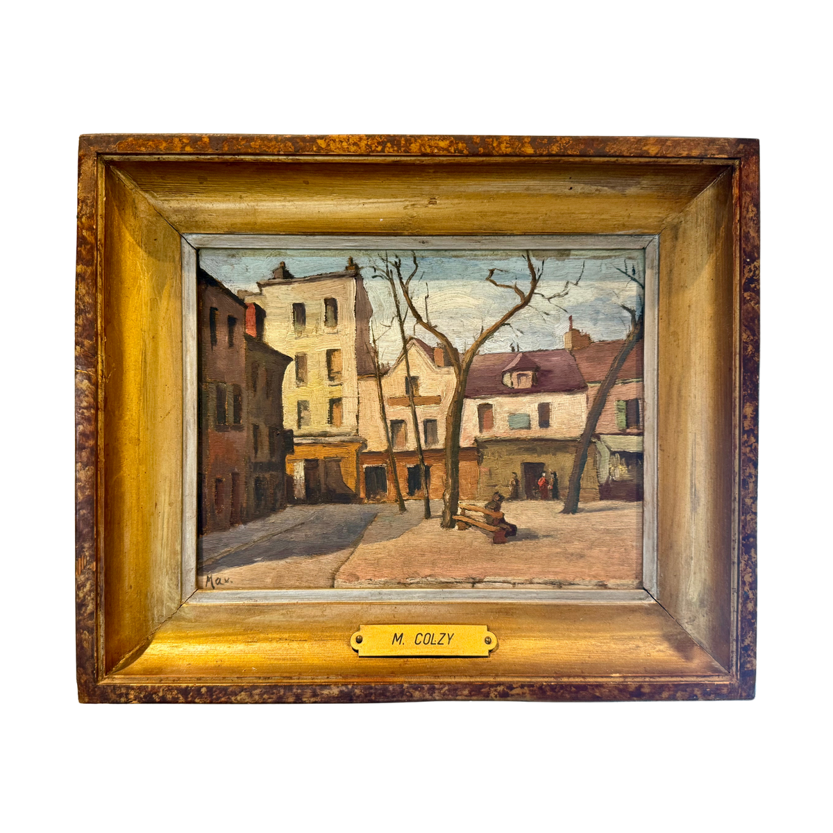 “Place Silencieuse, Paris” — Maurice Colzy French Oil Painting
