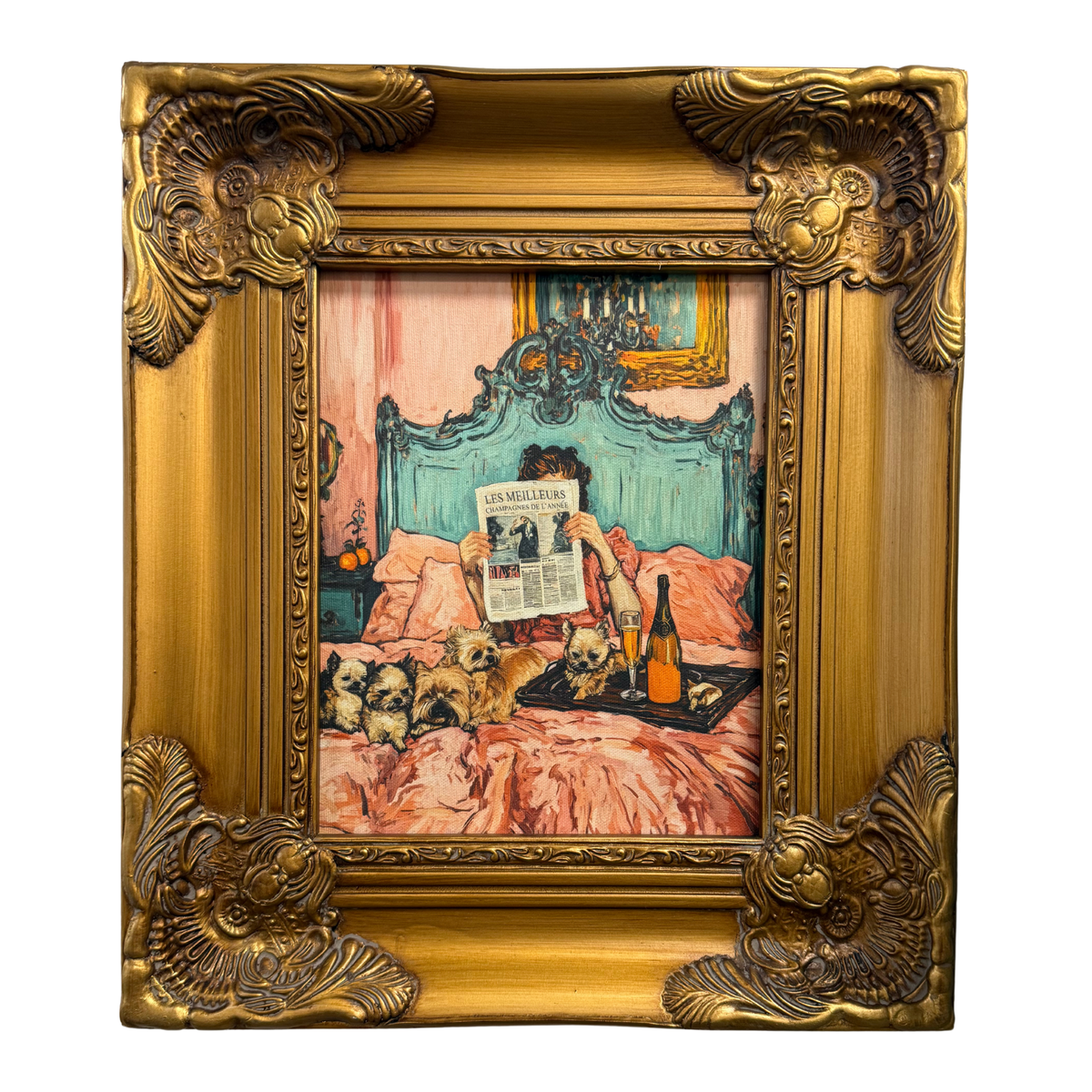 Coquette Bedroom Framed Canvas Print