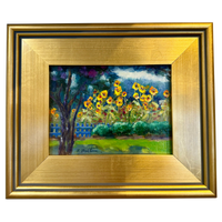“Jardin aux Tournesols” — Signed J. Bolton Original Oil Painting