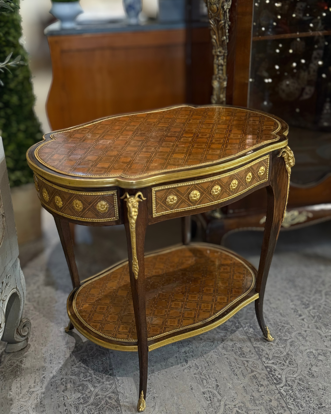 19th Century French Marquetry Side Table