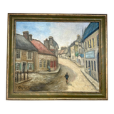 “Rue du Vieux Village” — Signed L. Masson Midcentury French Oil Painting
