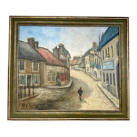 “Rue du Vieux Village” — Signed L. Masson Midcentury French Oil Painting