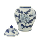 Classic Blue Floral Chinoiserie Ginger Jar