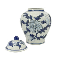 Classic Blue Floral Chinoiserie Ginger Jar