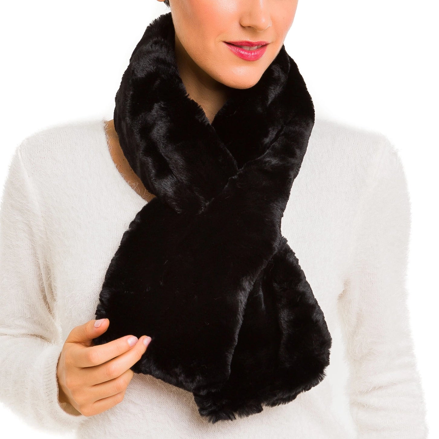 Luxe Faux Fur Pull-Through Scarf