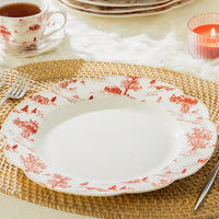 Red Village Fine Porcelain Dinner Plates – Set of 2