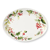 Holly & Vines Christmas Oval Serving Platter