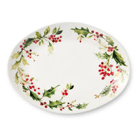 Holly & Vines Christmas Oval Serving Platter