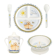 L'Aventure Attend ("Adventure Awaits") 5-Piece Children's French Dinnerware Set