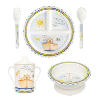 L'Aventure Attend ("Adventure Awaits") 5-Piece Children's French Dinnerware Set