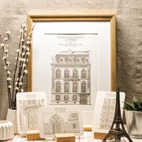 Paris 1867 Architectural Card – Letterpress Printed in France