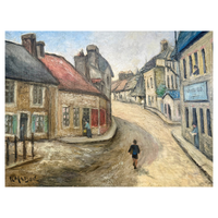 “Rue du Vieux Village” — Signed L. Masson Midcentury French Oil Painting