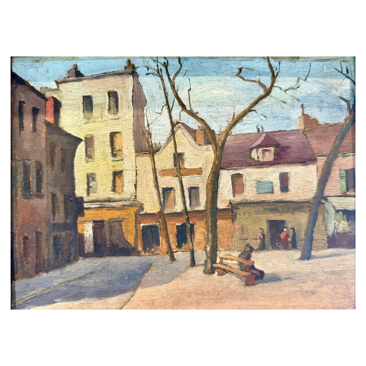 “Place Silencieuse, Paris” — Maurice Colzy French Oil Painting