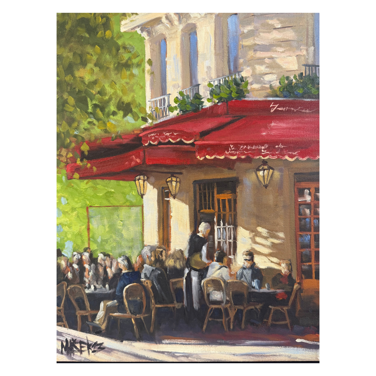 Paris Café — Signed Original Oil Painting