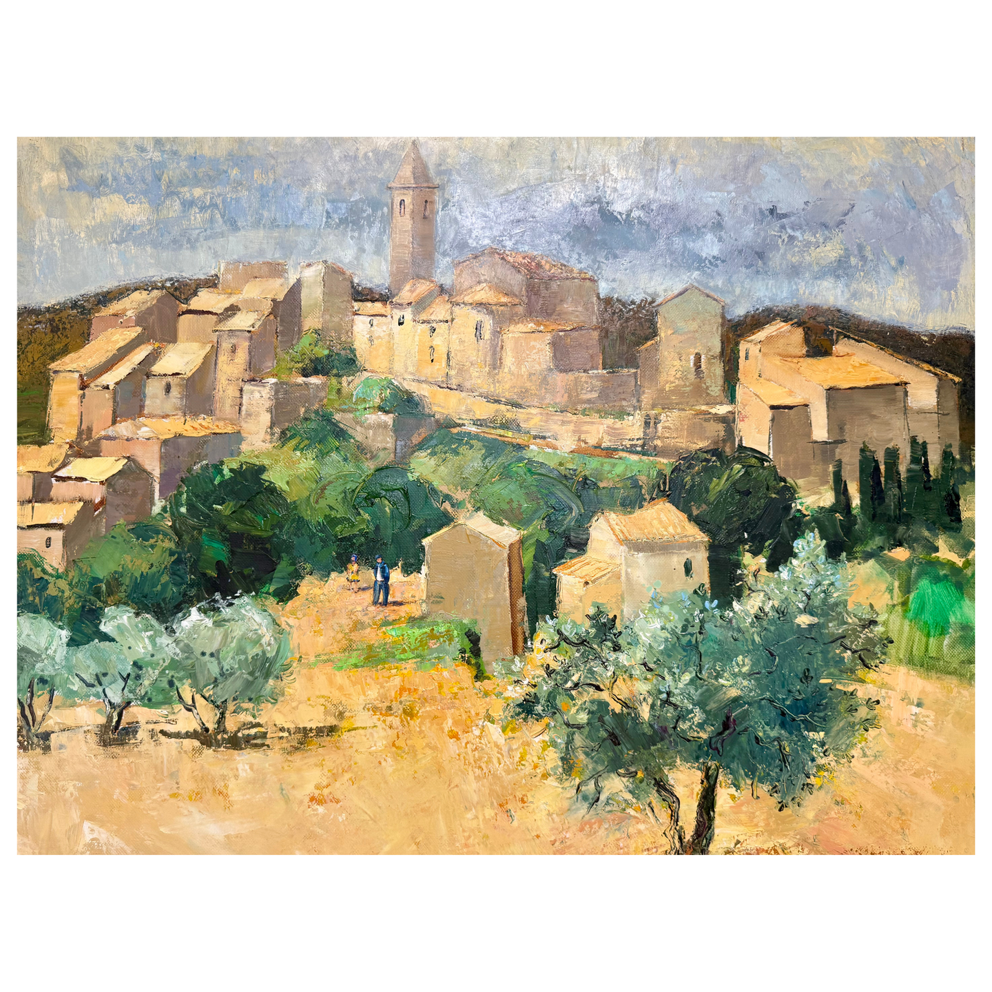 “Village de Miribel-les-Baronnies en Provence” — French Oil Painting