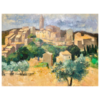 “Village de Miribel-les-Baronnies en Provence” — French Oil Painting