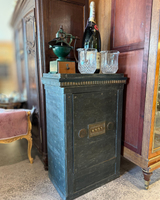 Antique 19th Century Oak & Steel Safe Chest