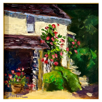 “Maison aux Roses” — Contemporary Original Oil Painting