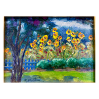 “Jardin aux Tournesols” — Signed J. Bolton Original Oil Painting