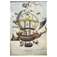 “Le Globe Dijon” — Vintage French Airship Print