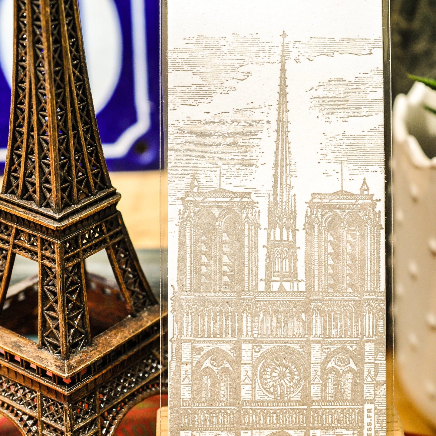 Notre Dame de Paris Bookmark – Sepia Engraving Edition
