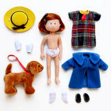 Madeline Poseable Doll with Genevieve Soft Toy – 8 Inch Madeline Doll Gift Set