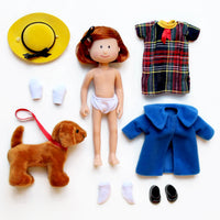 Madeline Poseable Doll with Genevieve Soft Toy – 8 Inch Madeline Doll Gift Set