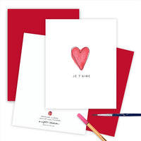 Je T’aime – French Love Note Greeting Card