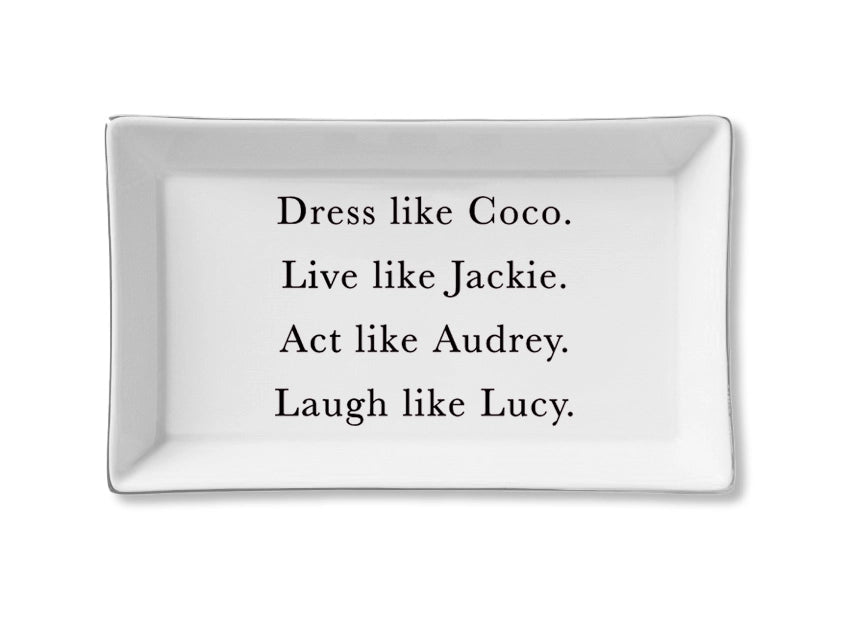 “Dress Like Coco” Ceramic Trinket Tray