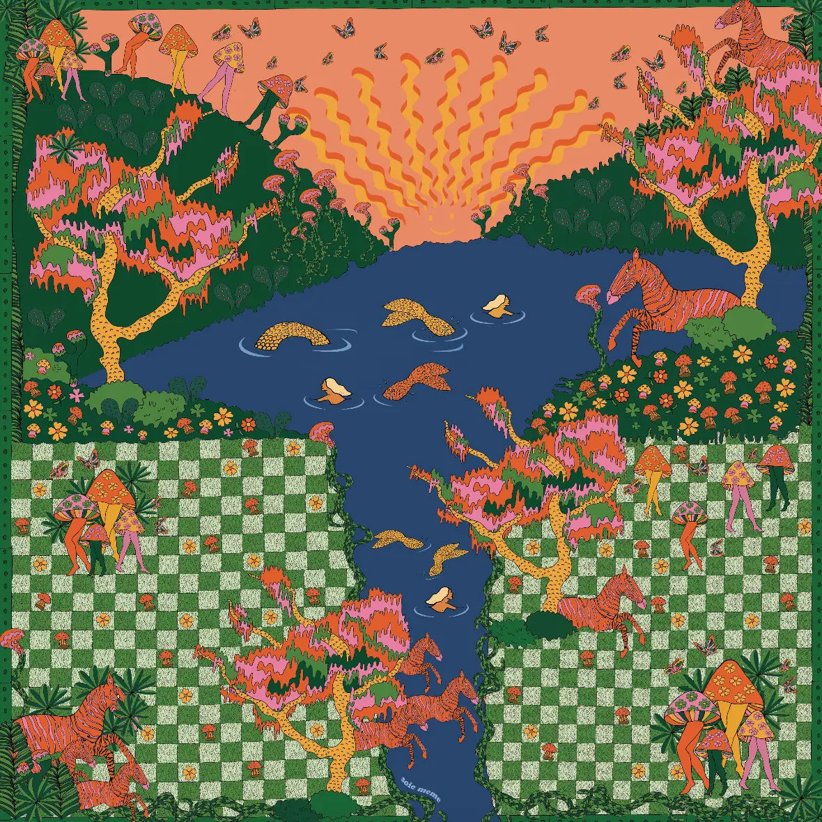 Soie Meme Magic Forest Silk Twill Scarf