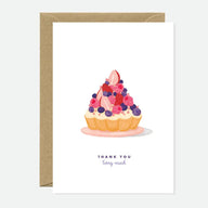 Thank You Berry Much Greeting Card | Cute French Thank You Card