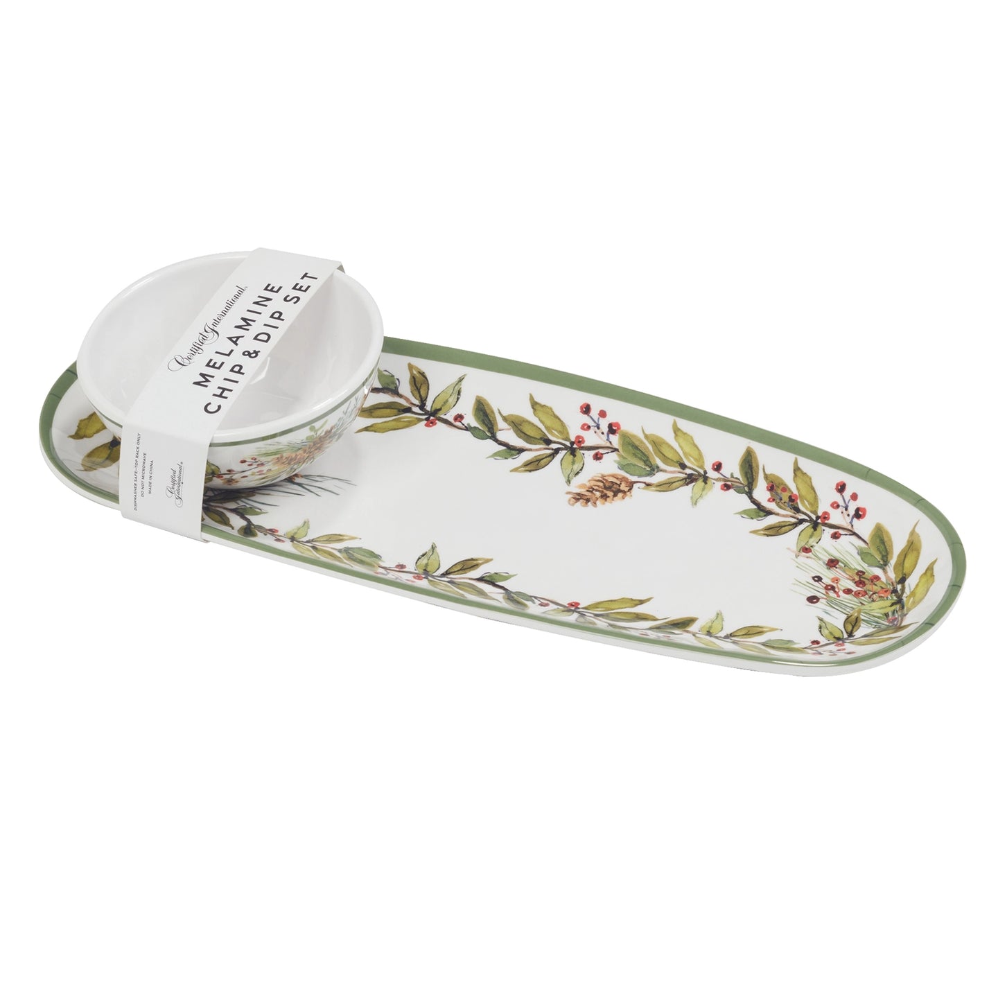 Melamine Oval Tray & Dip Bowl Set