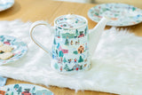 Christmas Village Fine Porcelain Teapot – 34oz