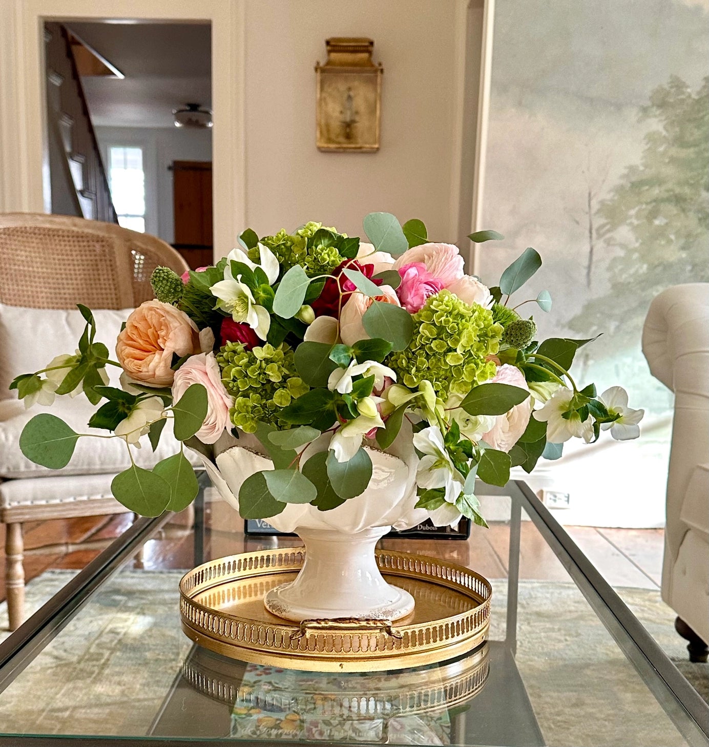 Italian Green Petal Bowl Vase