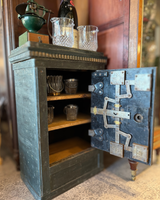 Antique 19th Century Oak & Steel Safe Chest