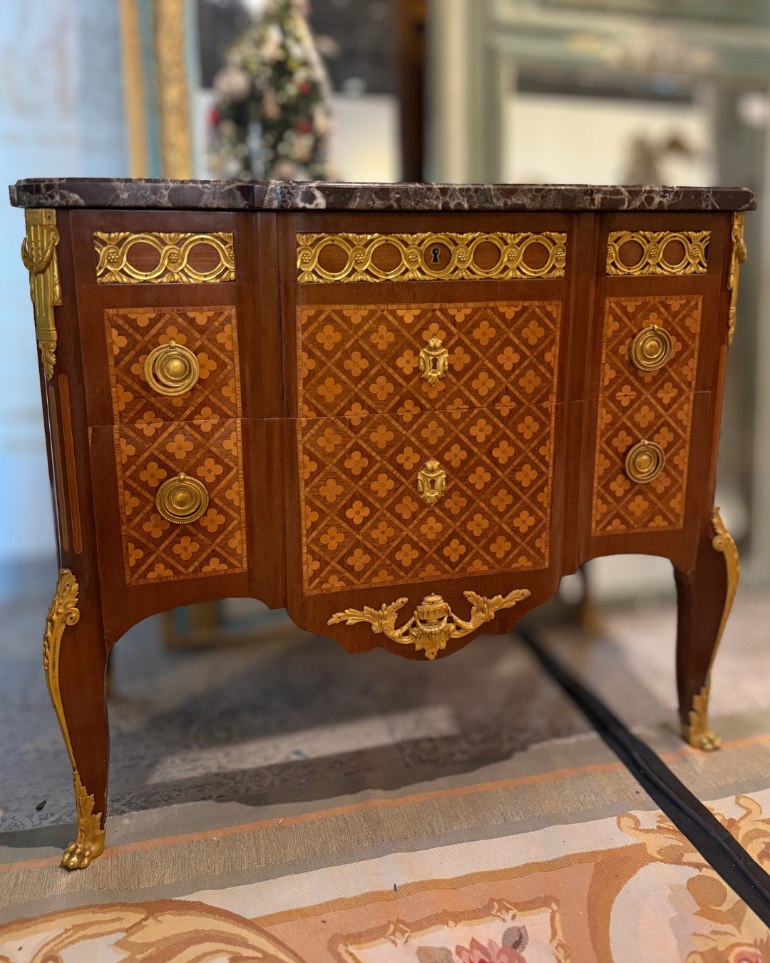 19th Century French Marquetry Commode