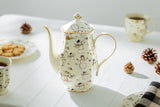 Holiday Snowmen Porcelain Hot Chocolate Pot — 40oz