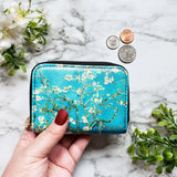 Van Gogh Almond Blossoms RFID Zip Around Wallet Card Holder