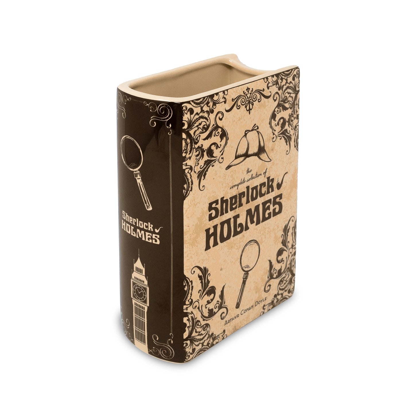Sherlock Holmes Ceramic Book Vase