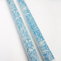 William Morris “Blue Marigold” Decorative Taper Candles – Set of 2