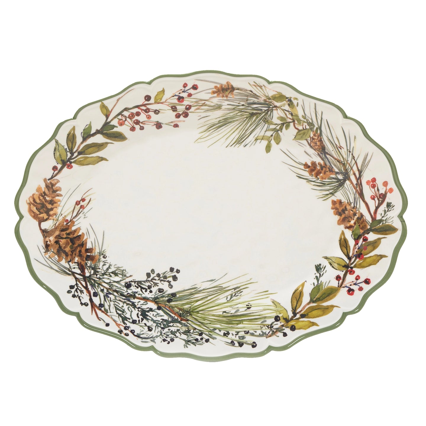 Winter’s Forest Oval Melamine Platter