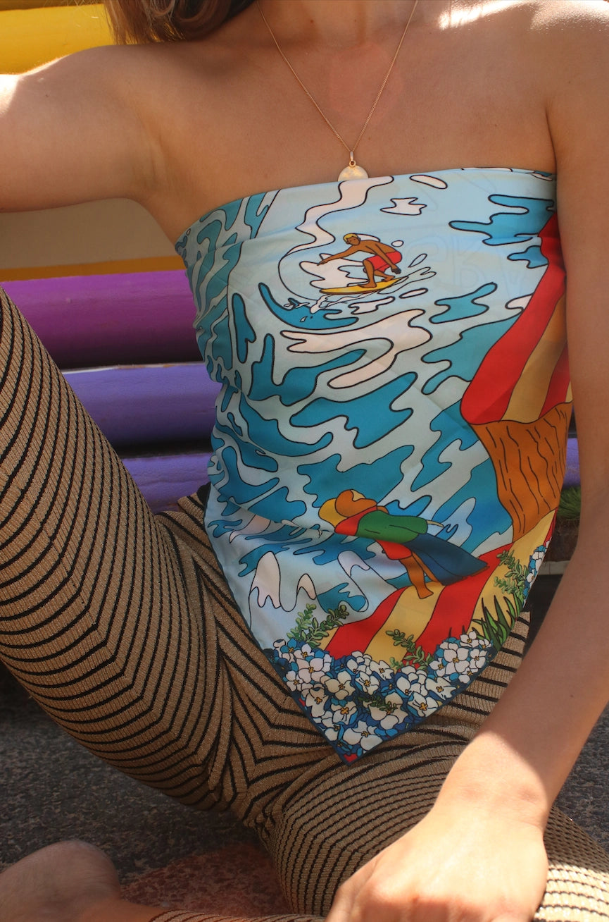 Soie Meme "Grande Plage" Silk Twill Scarf