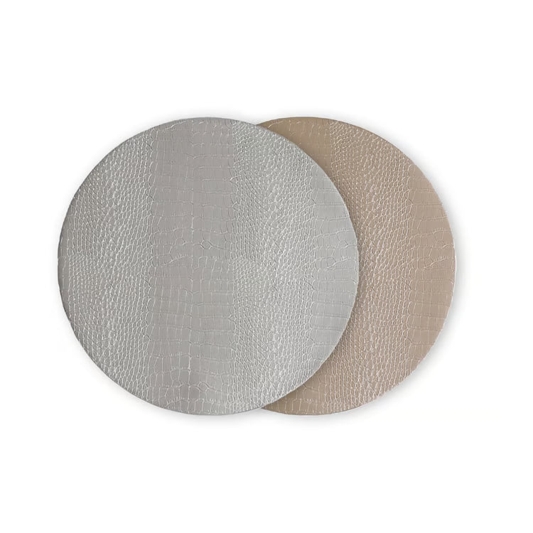 Beatriz Ball VIDA Croc Reversible Round Placemats – Set of 4