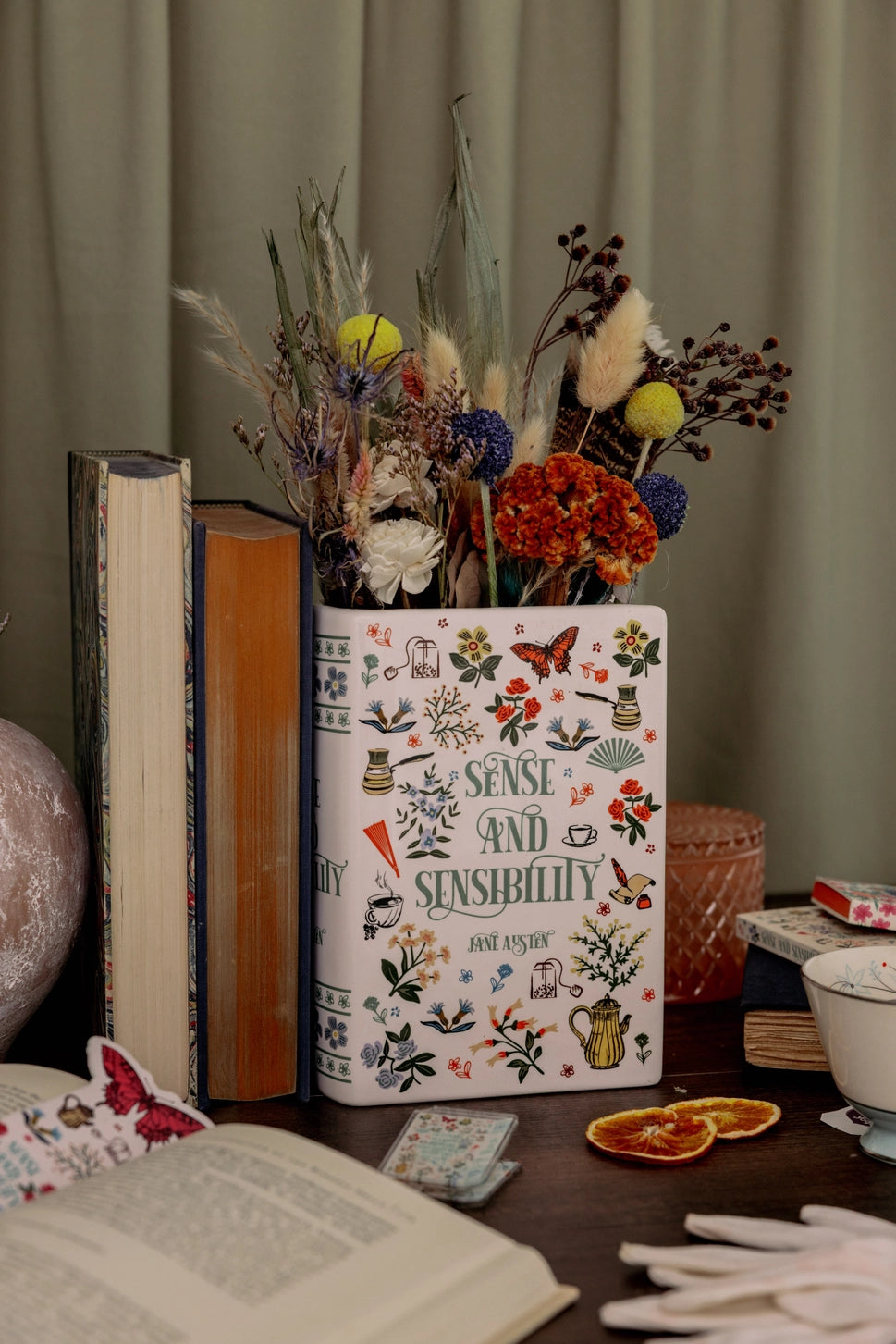 Sense and Sensibility Ceramic Book Vase