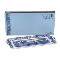 Spode Blue Italian Rectangular Serving Tray | 13-Inch Fine Earthenware Sandwich Plate