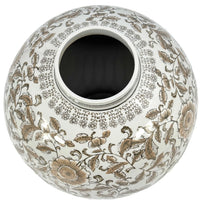 Chinoiserie Ceramic Globe Vase