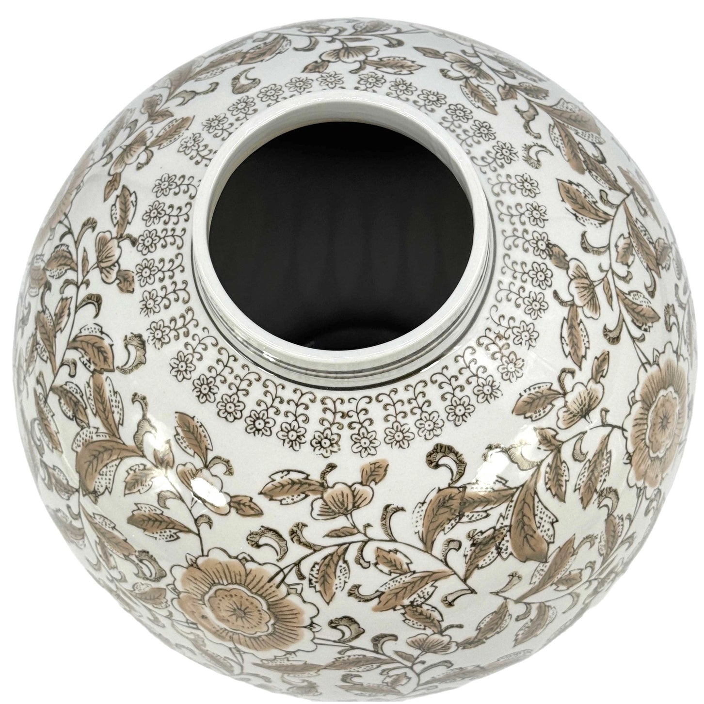 Chinoiserie Ceramic Globe Vase