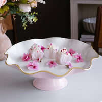 Beatriz Ball ENCANTO Carola Camellia & White Pedestal Cake Stand