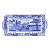 Spode Blue Italian Rectangular Serving Tray | 13-Inch Fine Earthenware Sandwich Plate